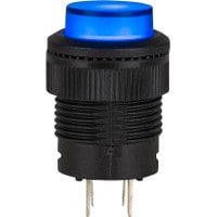 SPST 3V Blue Illuminated Push Button NO Momentary Switch Rated 125V 3A 16mm